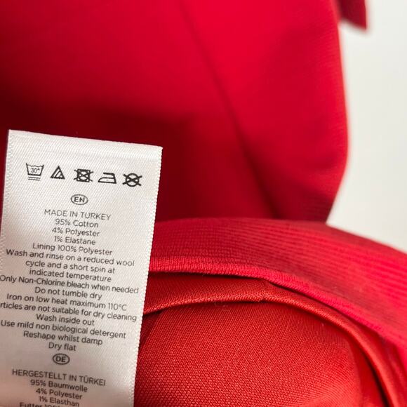 Hobbs London Cordelia Sheath Dress Womens 8 Red Workwear Career Holiday Cocktail - Picture 11 of 11